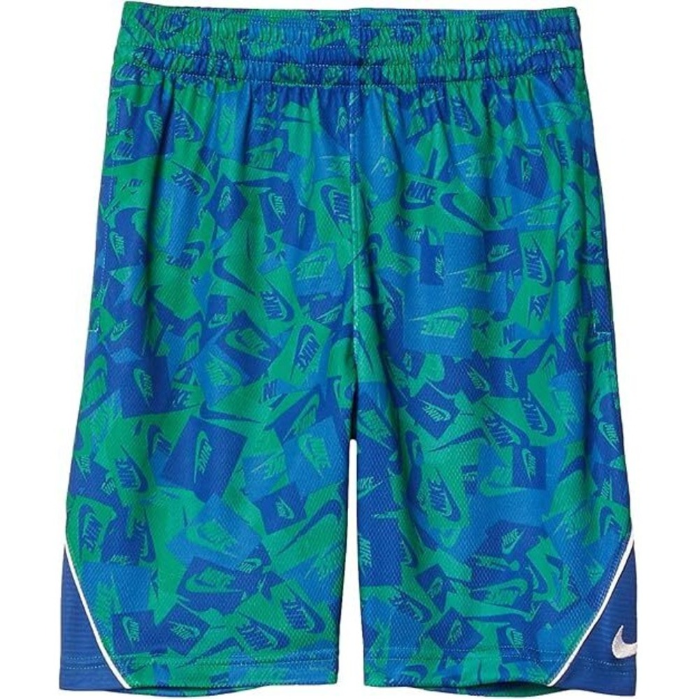 Size M Nike Youth Boys Avalanche All Over Print Shorts Blue Green CU9138-480 NWT